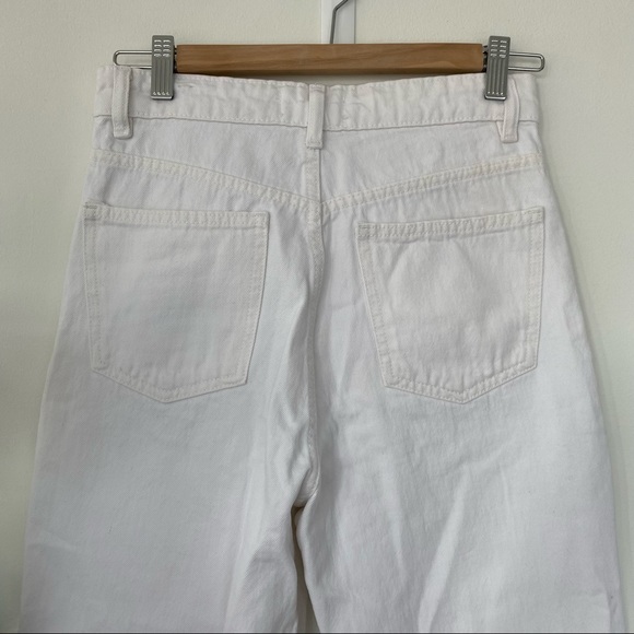 Zara straight leg jeans in white sz 4 - Picture 4 of 13